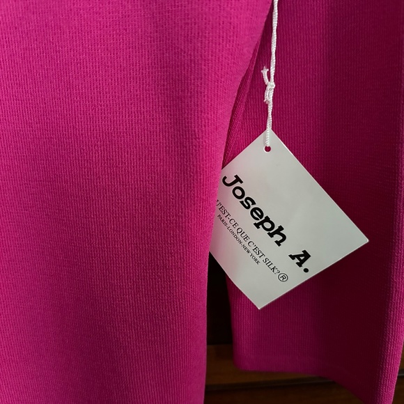 Joseph A Fuchsia Pink 3/4" Sleeve Elegant Women's Top With Bow Size M NWT - Picture 9 of 14